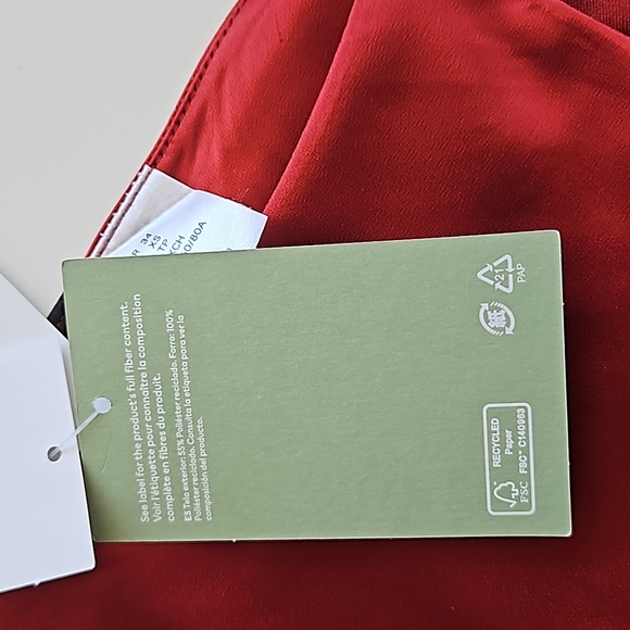 H&M Midi Dress with Sheen in Red - New with Tags (NWT) - Picture 11 of 12